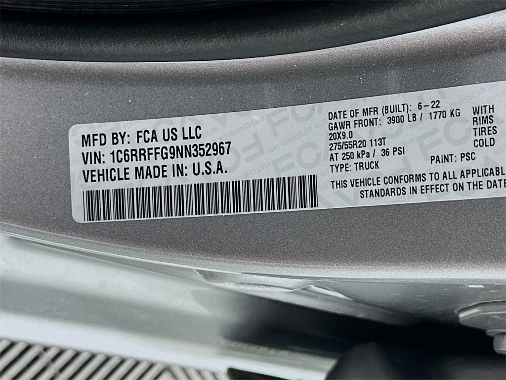 2022 RAM 1500 Big Horn Crew Cab 4x4 5'7' Box