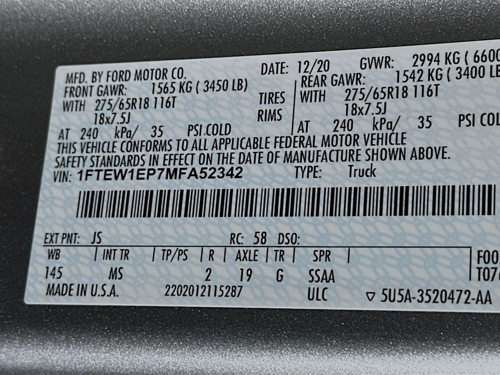 2021 Ford F-150 XLT