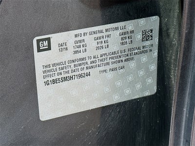 2017 Chevrolet Cruze LT Auto