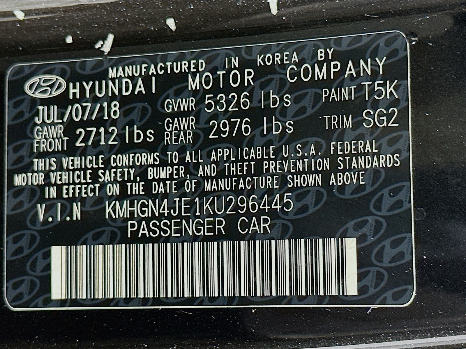 2019 Genesis G80 3.8