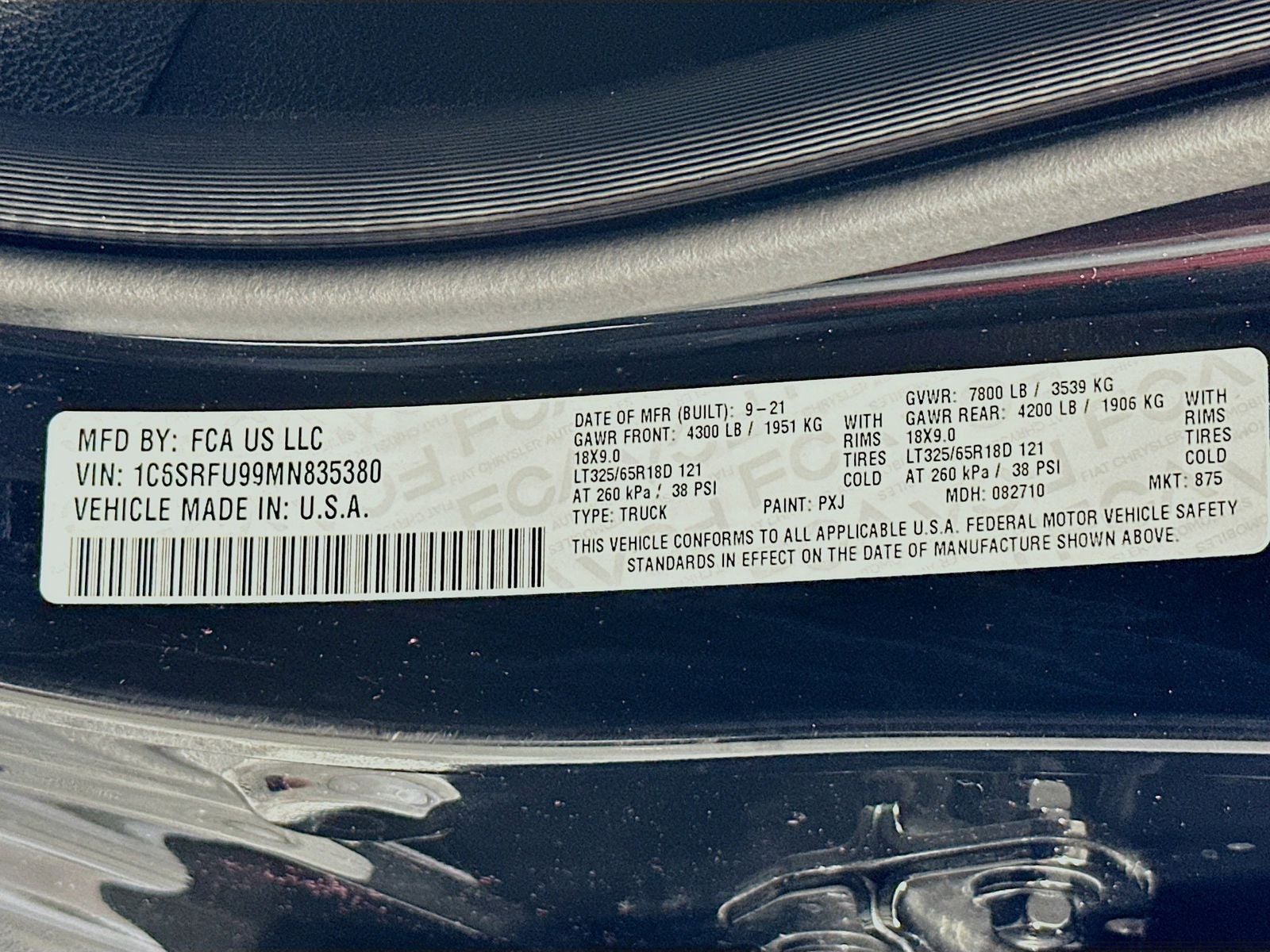 2021 RAM 1500 TRX