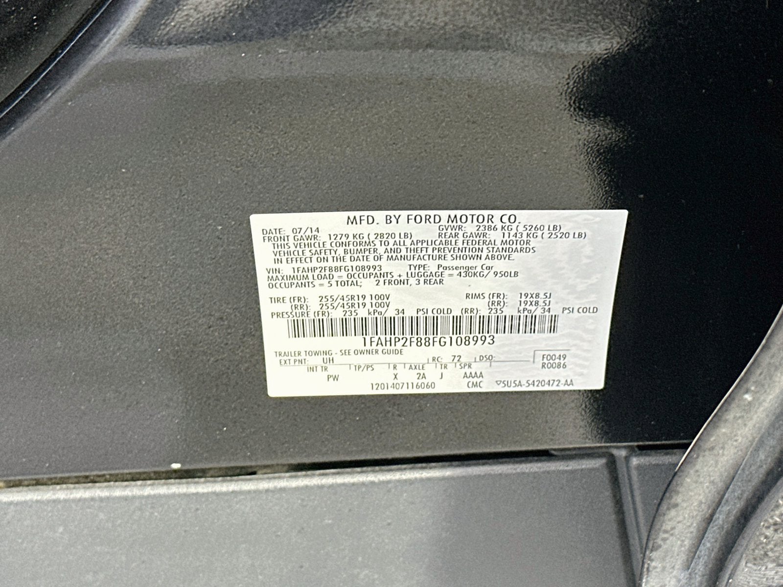 2015 Ford Taurus Limited