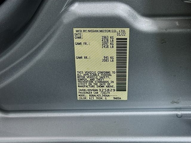 2022 Nissan Altima 2.5 SV