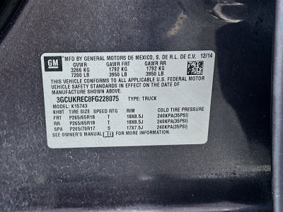 2015 Chevrolet Silverado 1500 LT LT1