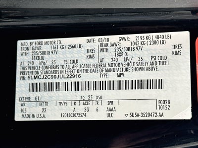 2018 Lincoln MKC Select