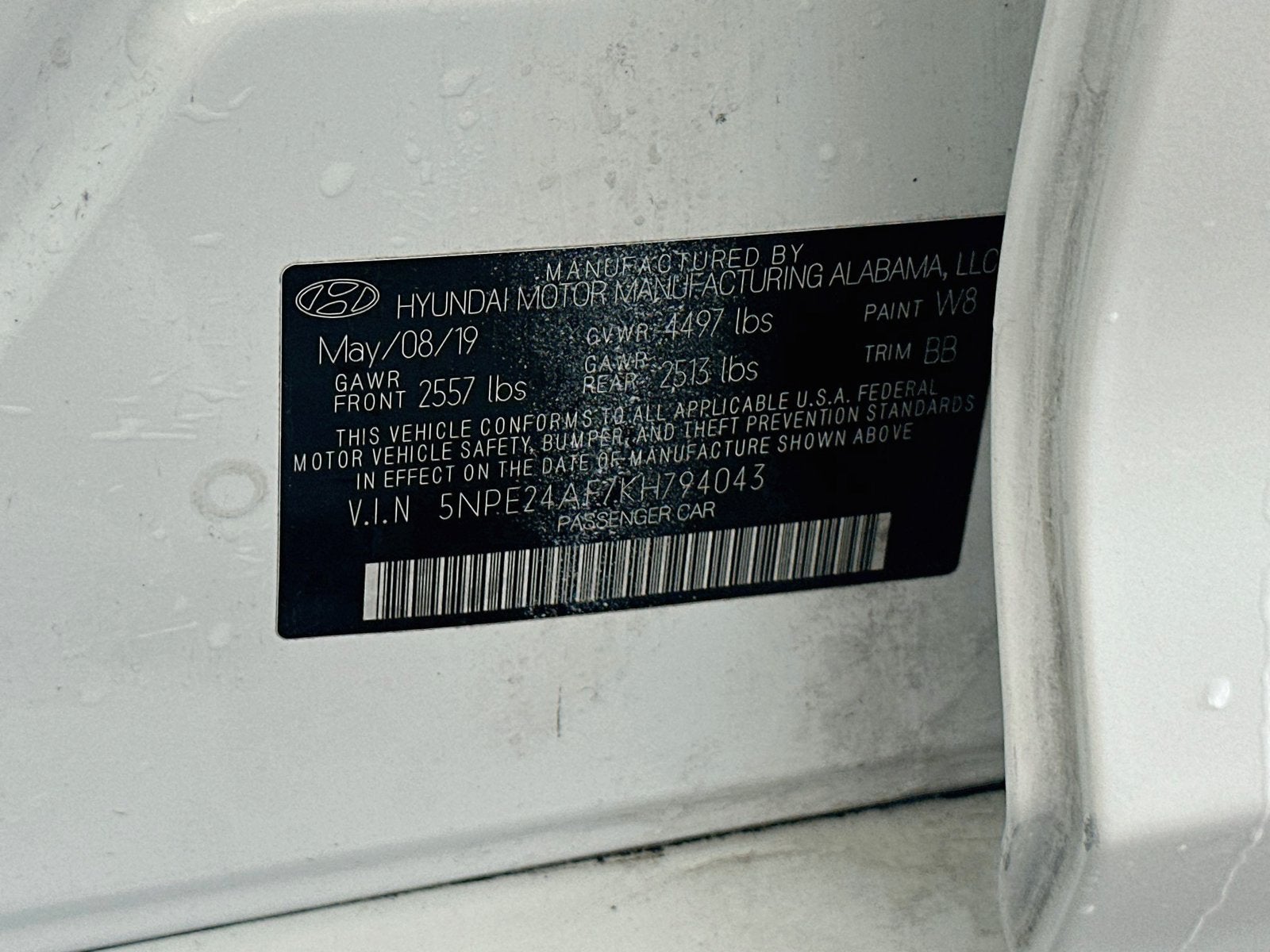 2019 Hyundai Sonata SE