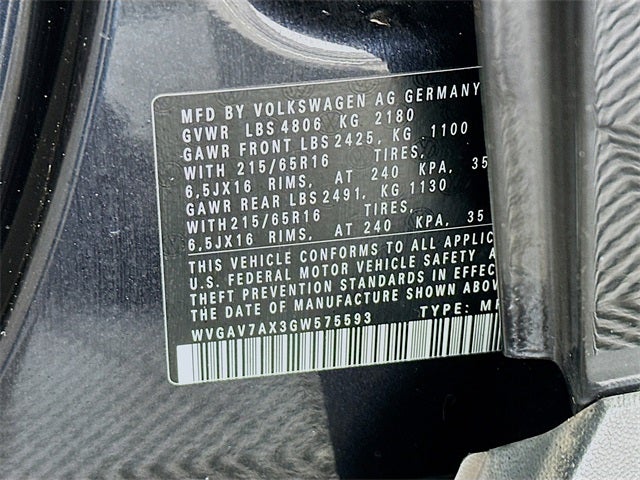 2016 Volkswagen Tiguan S