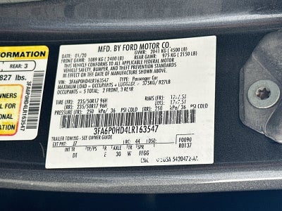 2020 Ford Fusion SE