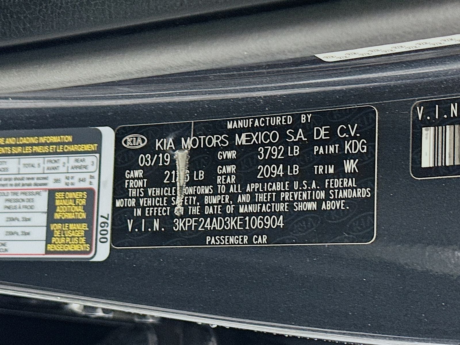2019 Kia Forte FE