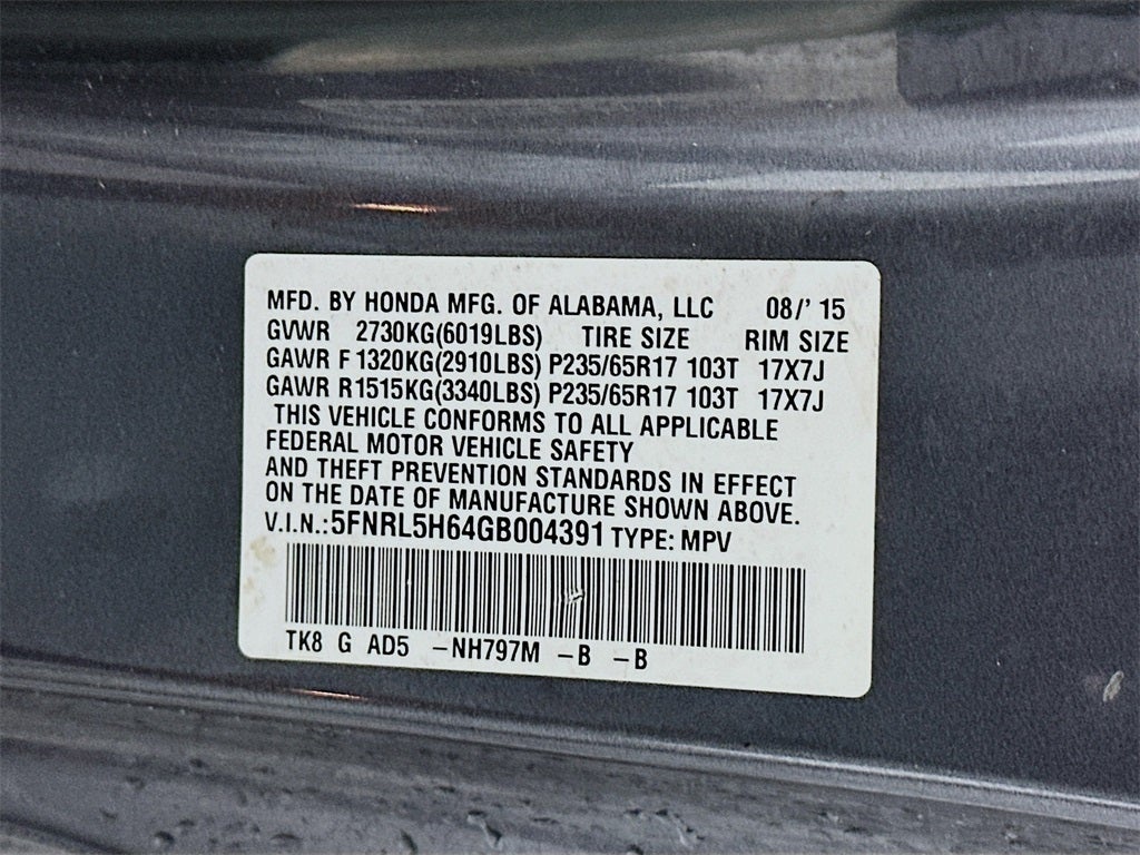 2016 Honda Odyssey EX-L