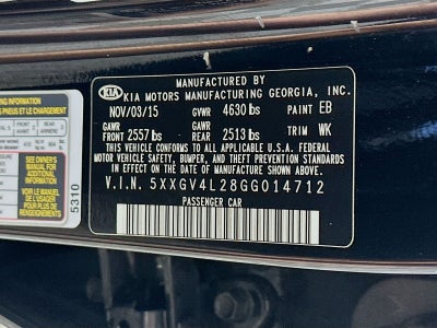 2016 Kia Optima SXL Turbo