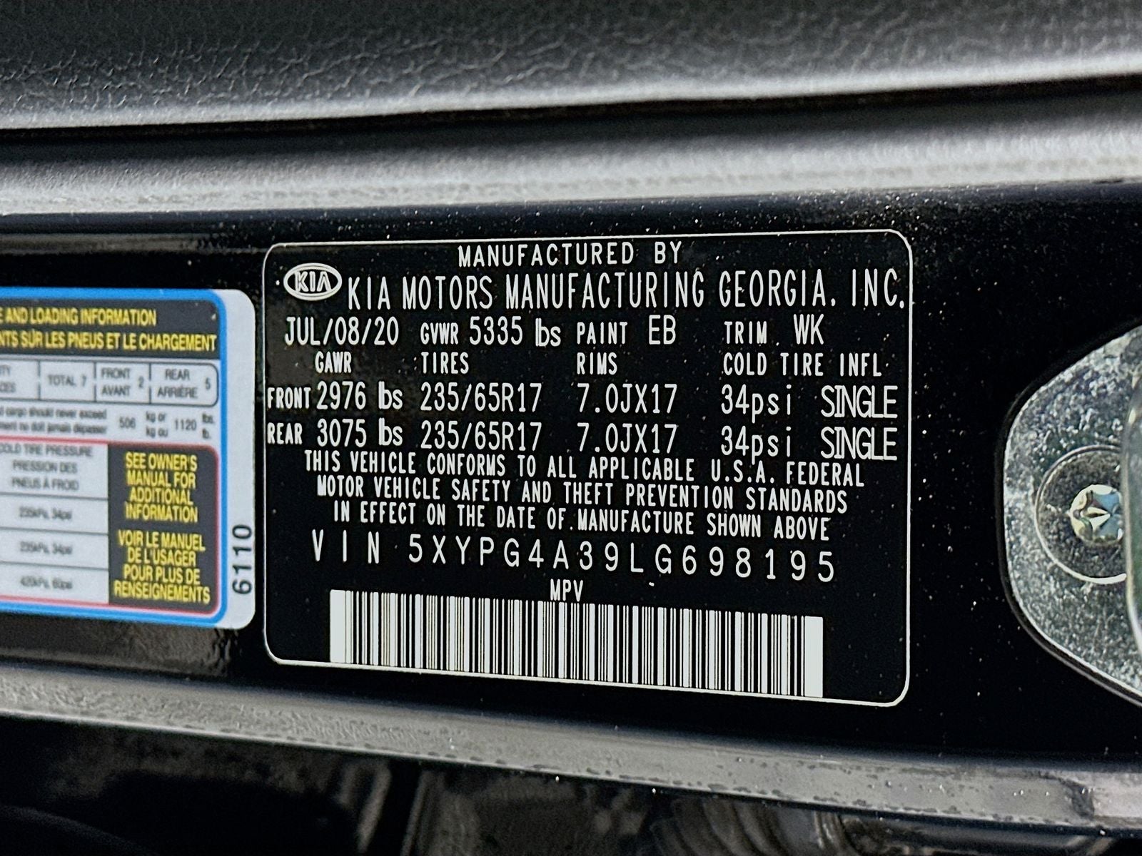 2020 Kia Sorento L