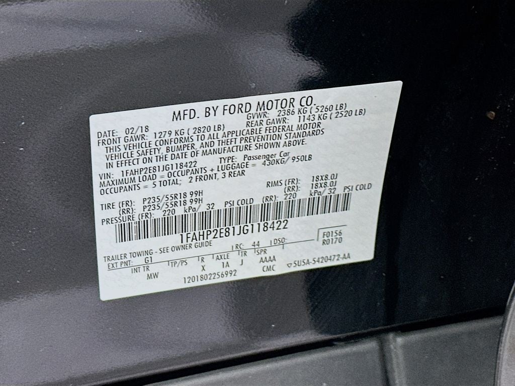 2018 Ford Taurus SEL