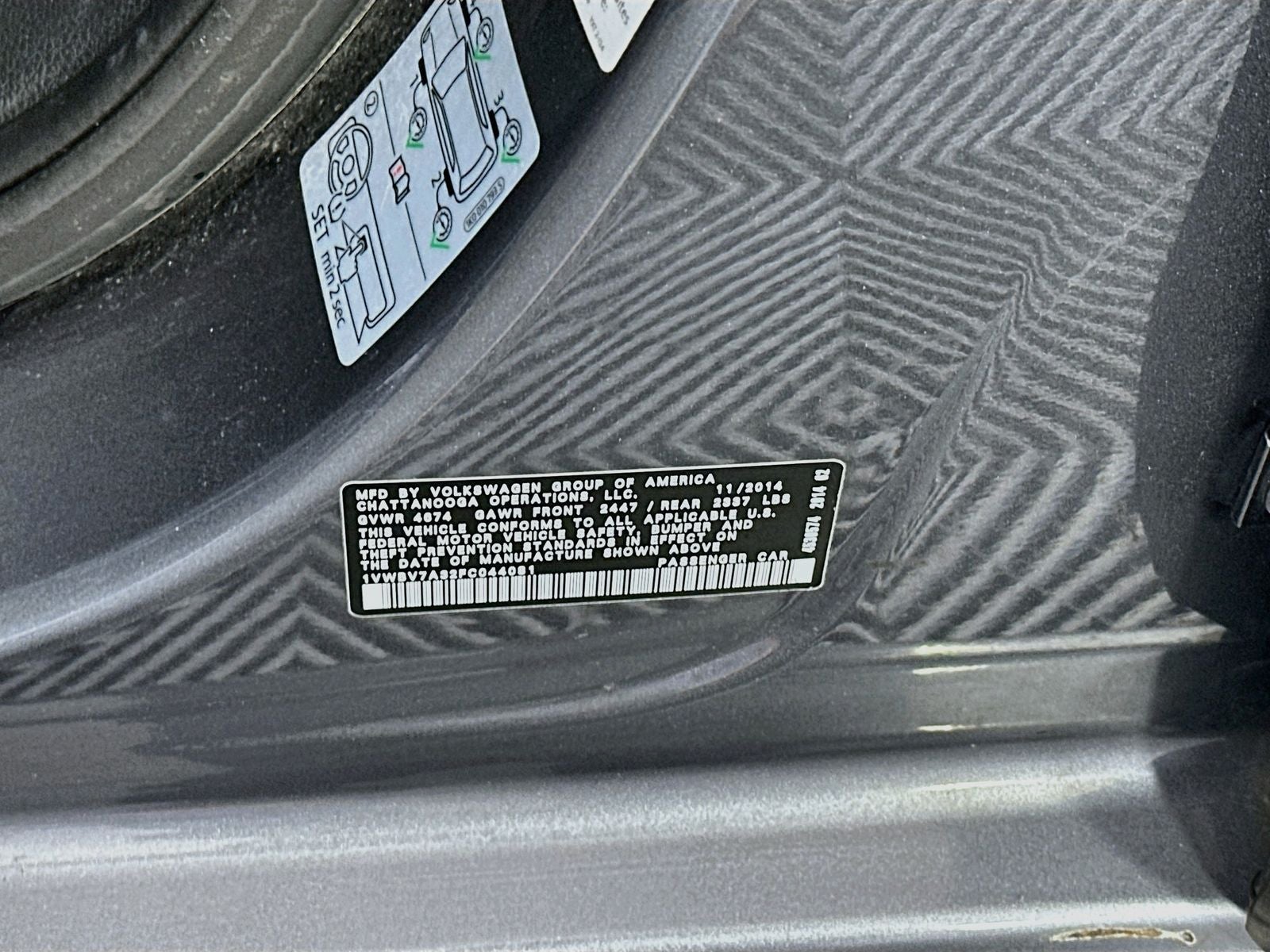 2015 Volkswagen Passat 2.0L TDI SE w/Sunroof