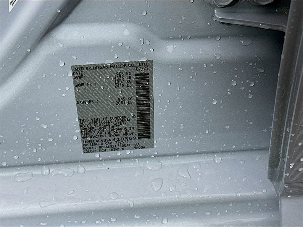 2025 Nissan Altima 2.5 SR