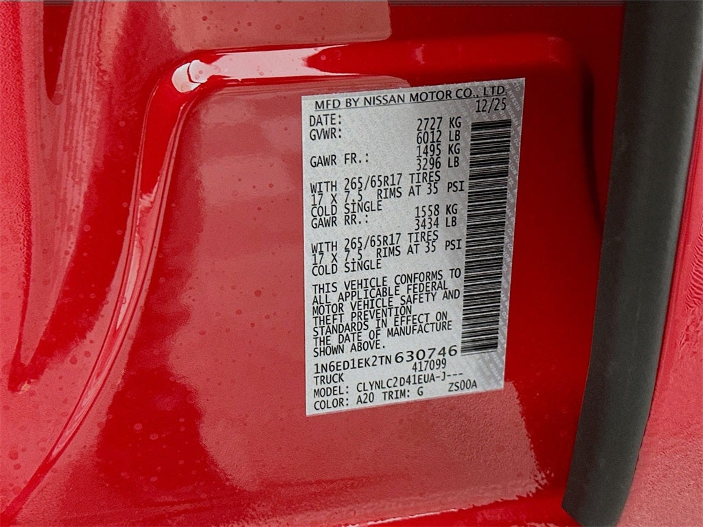 2026 Nissan Frontier SV