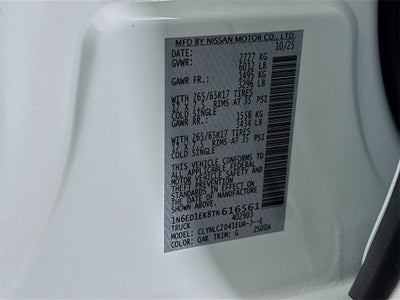 2026 Nissan Frontier SV