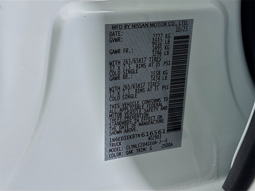 2026 Nissan Frontier SV