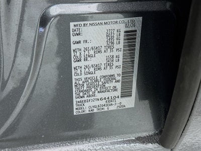 2026 Nissan Frontier SV