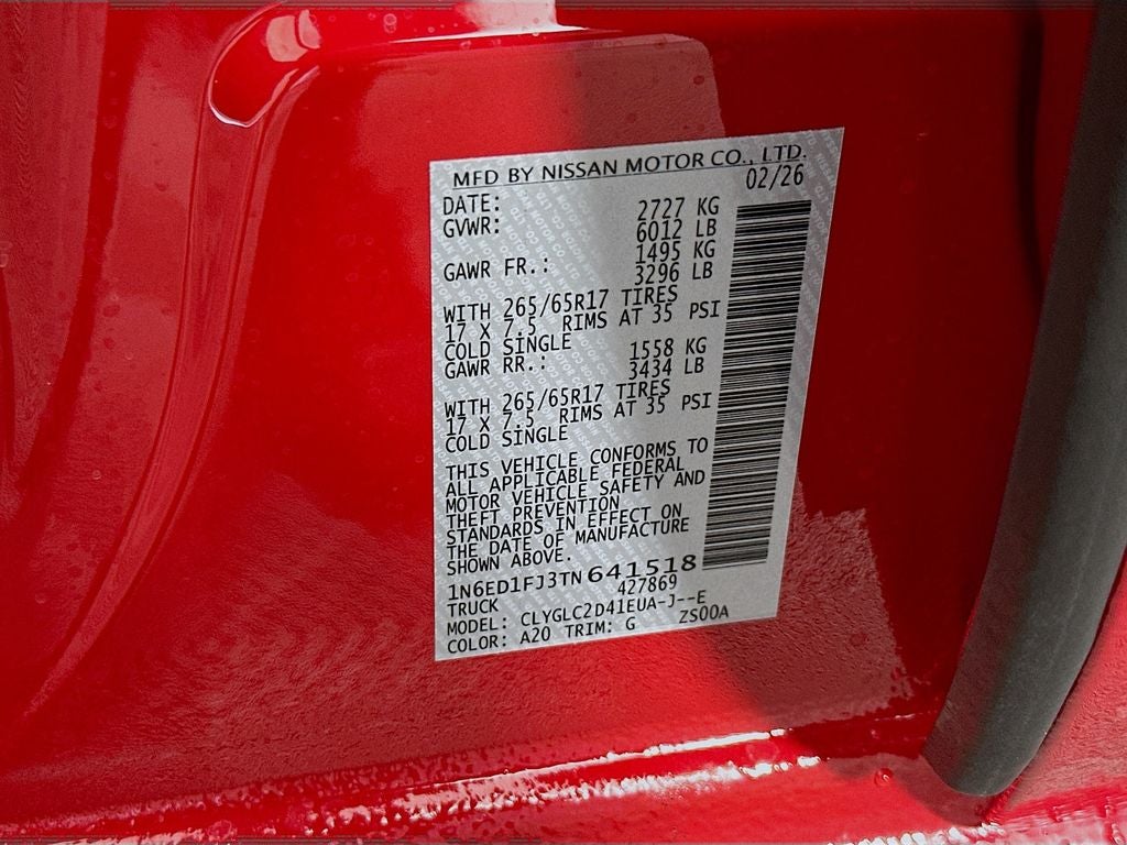 2026 Nissan Frontier SV