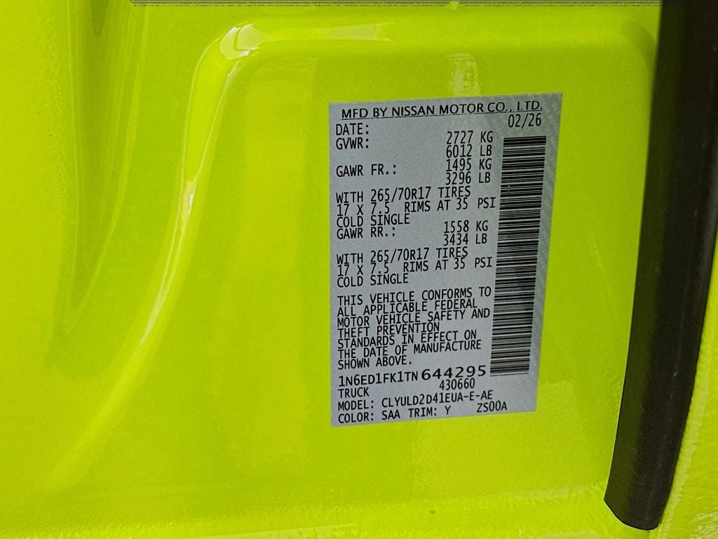 2026 Nissan Frontier PRO-4X