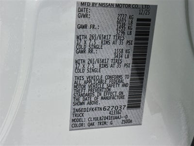 2026 Nissan Frontier SV