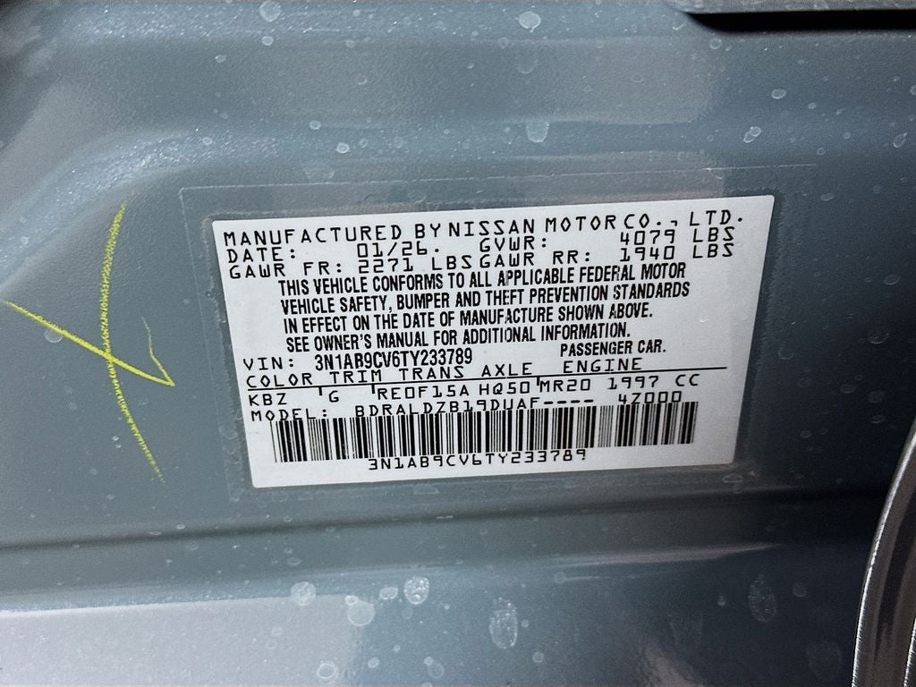 2026 Nissan Sentra SV