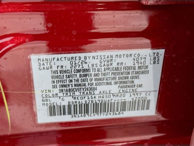 2026 Nissan Sentra SV