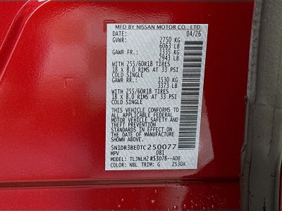 2026 Nissan Pathfinder SV