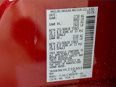 2026 Nissan Pathfinder SV