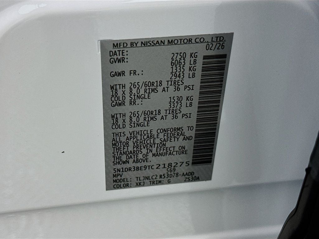 2026 Nissan Pathfinder SV