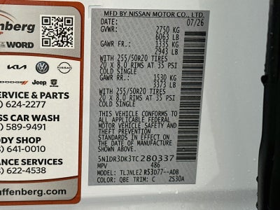 2026 Nissan Pathfinder Platinum