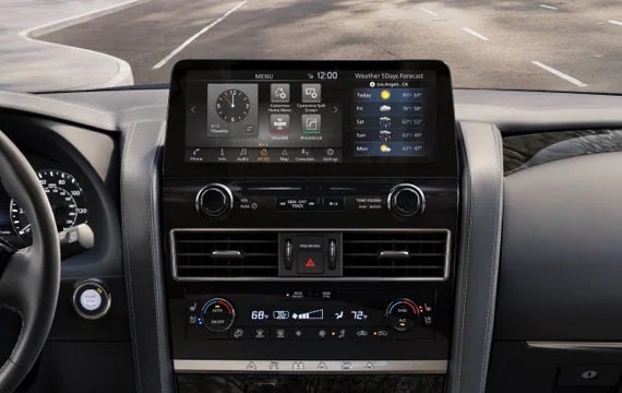 2023 Nissan Armada touchscreen and front console | Auffenberg Nissan in Shiloh IL