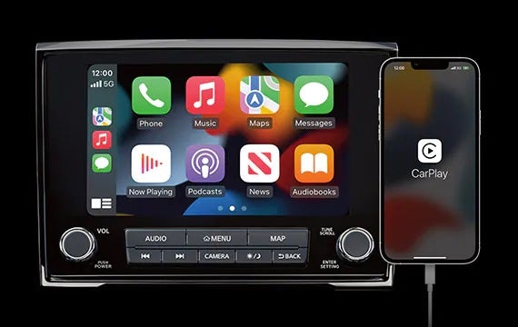 Stay connected with a standard 8" touch-screen display 2023 Nissan Titan | Auffenberg Nissan in Shiloh IL